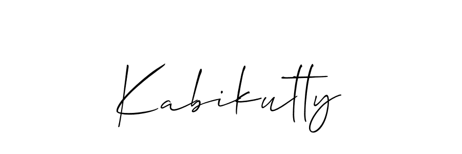 Design your own signature with our free online signature maker. With this signature software, you can create a handwritten (Allison_Script) signature for name Kabikutty. Kabikutty signature style 2 images and pictures png