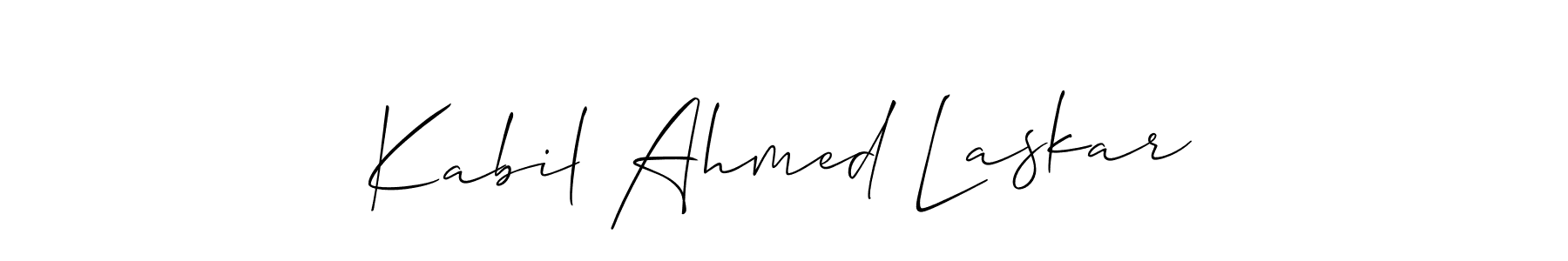 Also we have Kabil Ahmed Laskar name is the best signature style. Create professional handwritten signature collection using Allison_Script autograph style. Kabil Ahmed Laskar signature style 2 images and pictures png