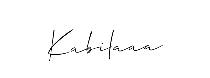 if you are searching for the best signature style for your name Kabilaaa. so please give up your signature search. here we have designed multiple signature styles  using Allison_Script. Kabilaaa signature style 2 images and pictures png