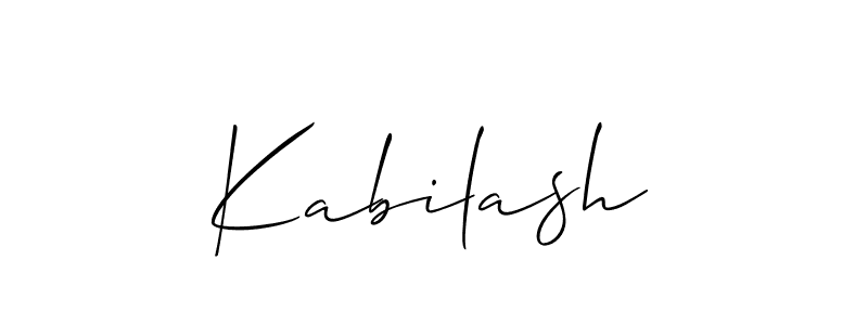 It looks lik you need a new signature style for name Kabilash. Design unique handwritten (Allison_Script) signature with our free signature maker in just a few clicks. Kabilash signature style 2 images and pictures png