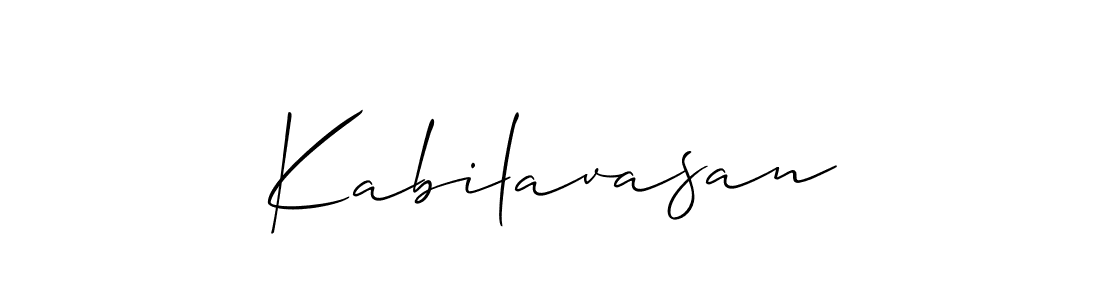 How to make Kabilavasan signature? Allison_Script is a professional autograph style. Create handwritten signature for Kabilavasan name. Kabilavasan signature style 2 images and pictures png