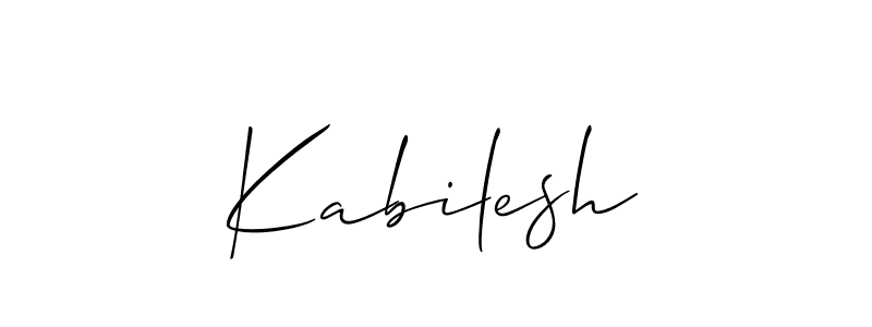 Also we have Kabilesh name is the best signature style. Create professional handwritten signature collection using Allison_Script autograph style. Kabilesh signature style 2 images and pictures png
