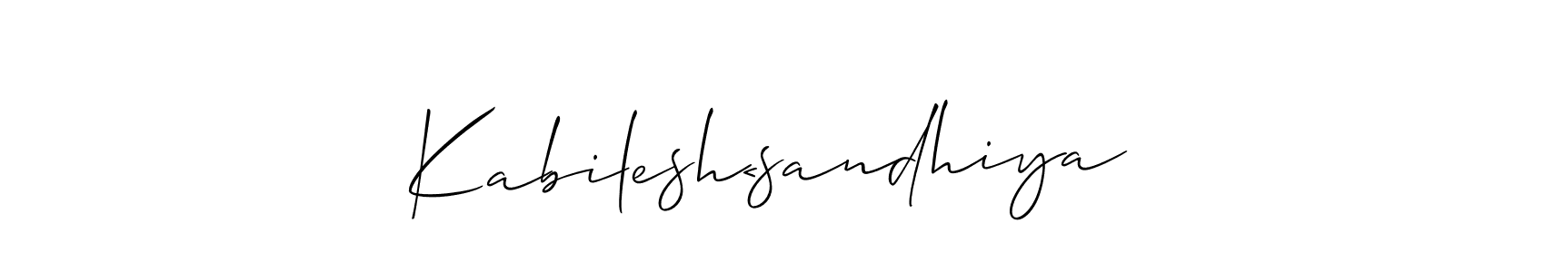 Similarly Allison_Script is the best handwritten signature design. Signature creator online .You can use it as an online autograph creator for name Kabilesh<sandhiya. Kabilesh<sandhiya signature style 2 images and pictures png
