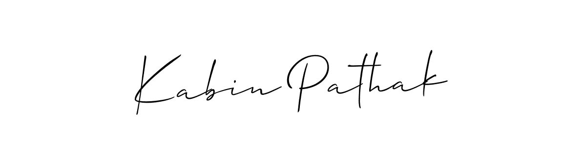 You should practise on your own different ways (Allison_Script) to write your name (Kabin Pathak) in signature. don't let someone else do it for you. Kabin Pathak signature style 2 images and pictures png