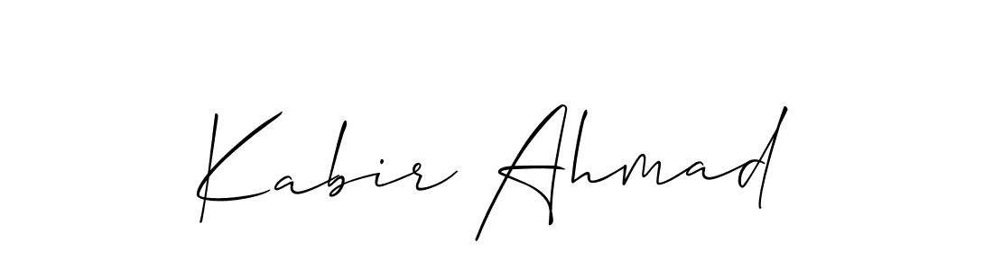 It looks lik you need a new signature style for name Kabir Ahmad. Design unique handwritten (Allison_Script) signature with our free signature maker in just a few clicks. Kabir Ahmad signature style 2 images and pictures png