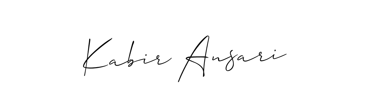 How to make Kabir Ansari signature? Allison_Script is a professional autograph style. Create handwritten signature for Kabir Ansari name. Kabir Ansari signature style 2 images and pictures png