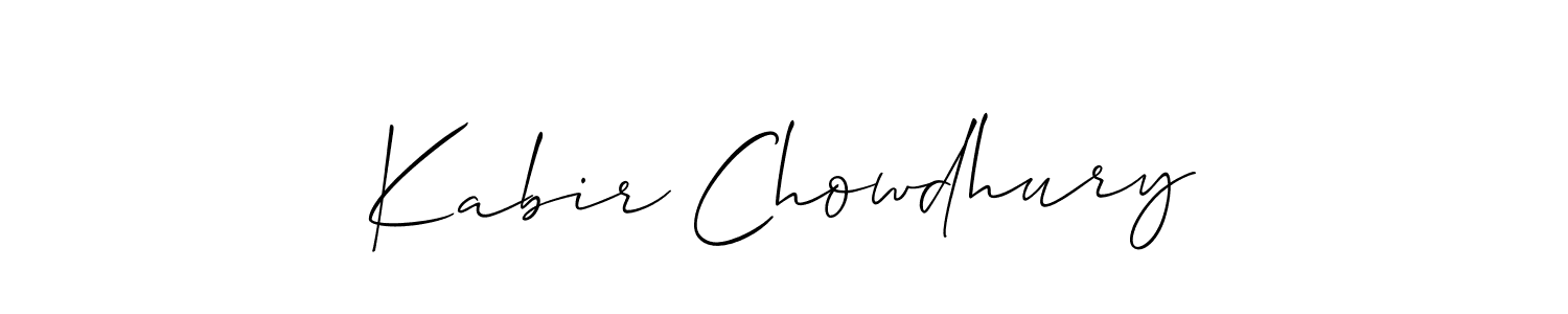 Create a beautiful signature design for name Kabir Chowdhury. With this signature (Allison_Script) fonts, you can make a handwritten signature for free. Kabir Chowdhury signature style 2 images and pictures png