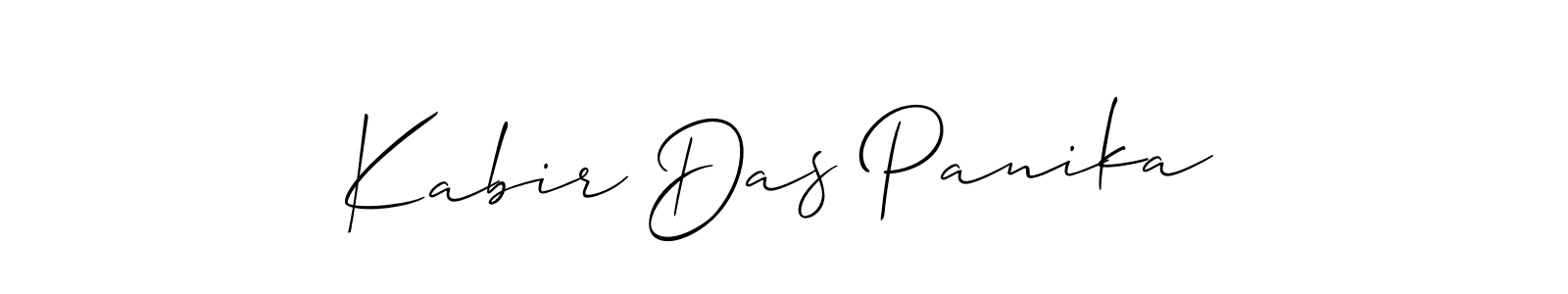 Make a beautiful signature design for name Kabir Das Panika. With this signature (Allison_Script) style, you can create a handwritten signature for free. Kabir Das Panika signature style 2 images and pictures png