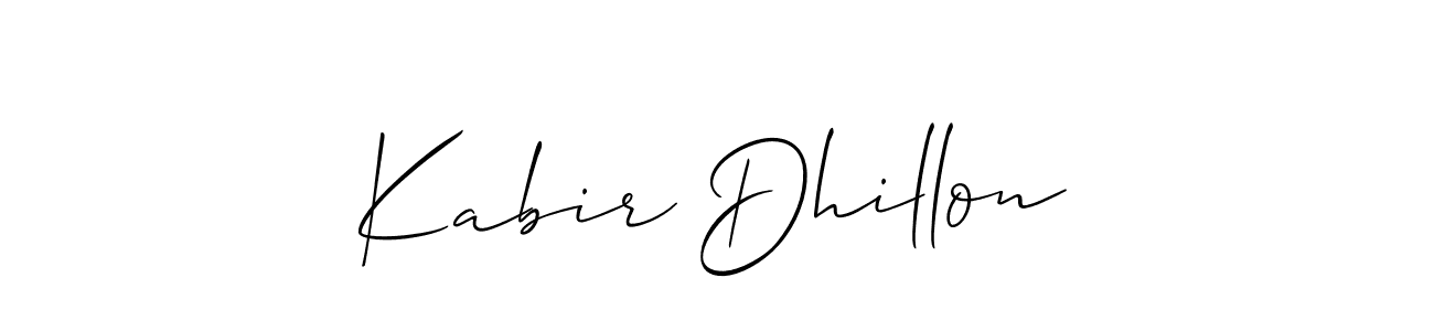 This is the best signature style for the Kabir Dhillon name. Also you like these signature font (Allison_Script). Mix name signature. Kabir Dhillon signature style 2 images and pictures png