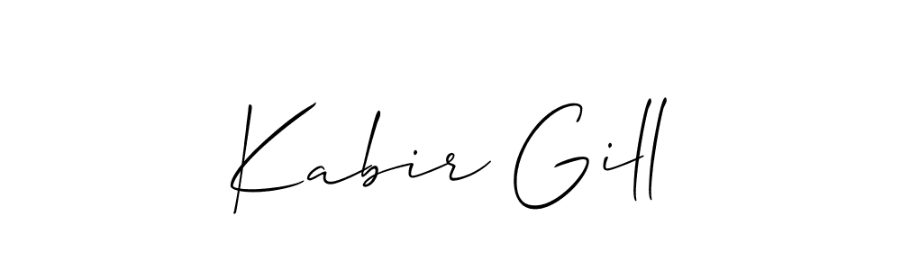Similarly Allison_Script is the best handwritten signature design. Signature creator online .You can use it as an online autograph creator for name Kabir Gill. Kabir Gill signature style 2 images and pictures png