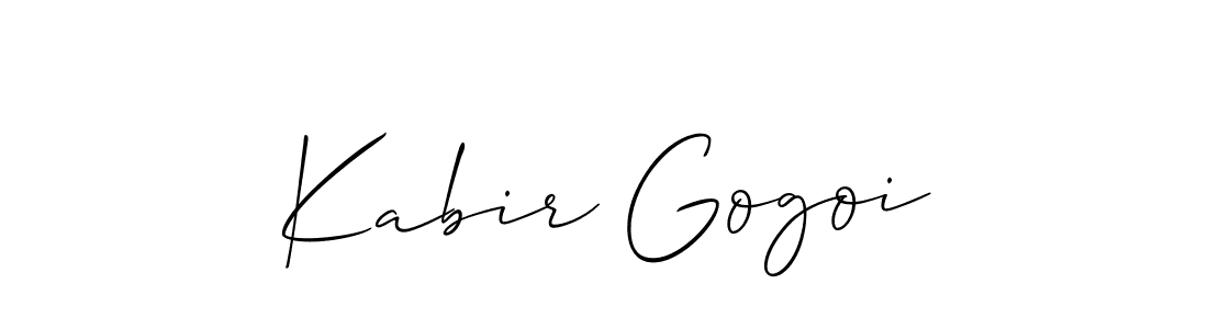 Make a beautiful signature design for name Kabir Gogoi. With this signature (Allison_Script) style, you can create a handwritten signature for free. Kabir Gogoi signature style 2 images and pictures png