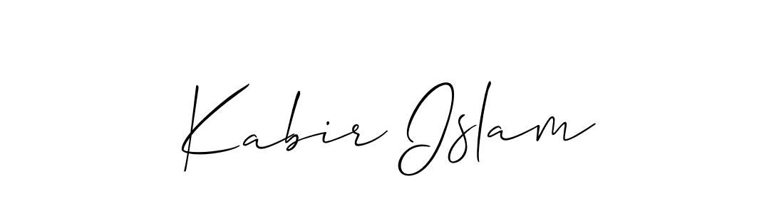 Use a signature maker to create a handwritten signature online. With this signature software, you can design (Allison_Script) your own signature for name Kabir Islam. Kabir Islam signature style 2 images and pictures png