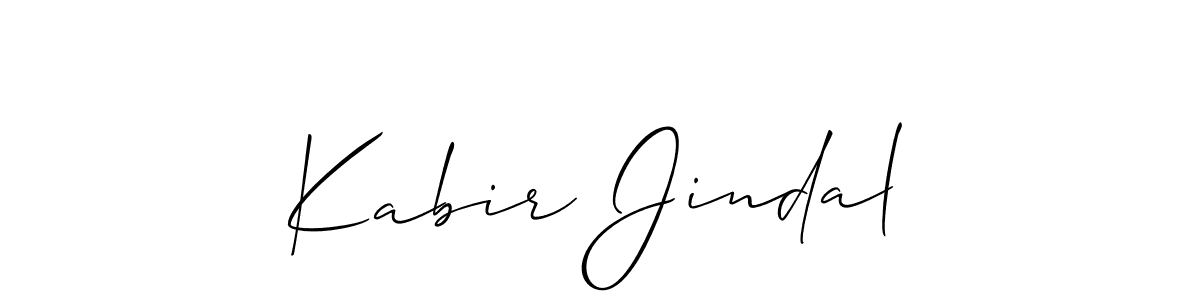 Also we have Kabir Jindal name is the best signature style. Create professional handwritten signature collection using Allison_Script autograph style. Kabir Jindal signature style 2 images and pictures png