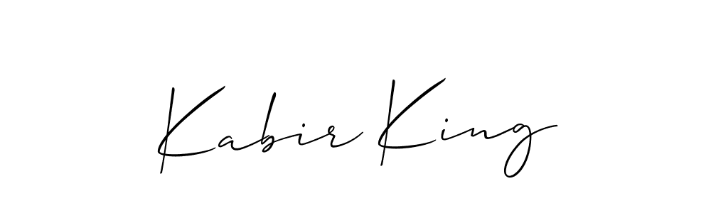 You should practise on your own different ways (Allison_Script) to write your name (Kabir King) in signature. don't let someone else do it for you. Kabir King signature style 2 images and pictures png