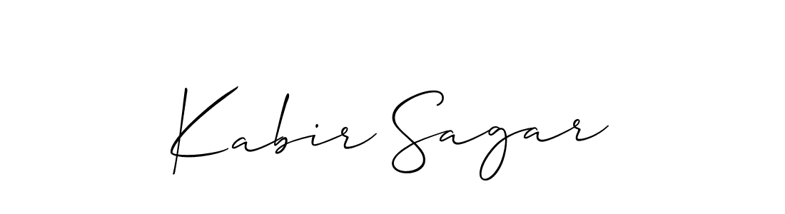 Create a beautiful signature design for name Kabir Sagar. With this signature (Allison_Script) fonts, you can make a handwritten signature for free. Kabir Sagar signature style 2 images and pictures png