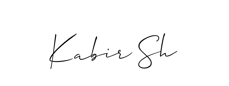 How to make Kabir Sh name signature. Use Allison_Script style for creating short signs online. This is the latest handwritten sign. Kabir Sh signature style 2 images and pictures png
