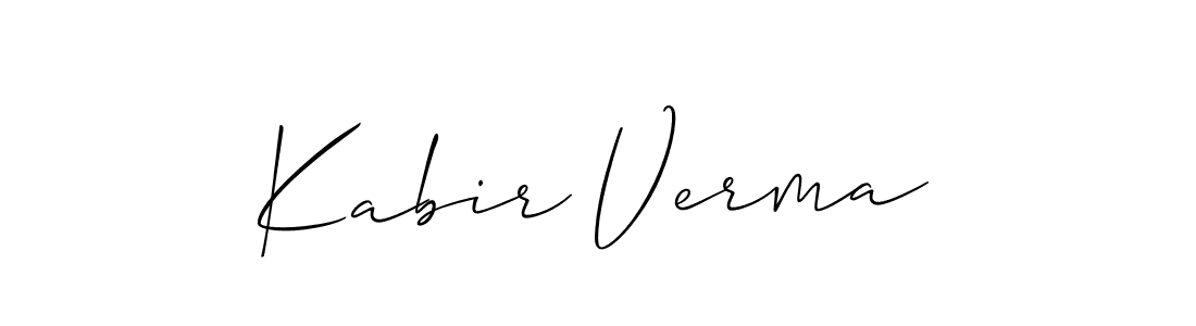 Also You can easily find your signature by using the search form. We will create Kabir Verma name handwritten signature images for you free of cost using Allison_Script sign style. Kabir Verma signature style 2 images and pictures png