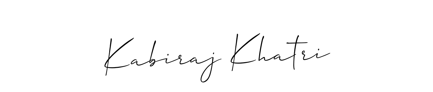 Create a beautiful signature design for name Kabiraj Khatri. With this signature (Allison_Script) fonts, you can make a handwritten signature for free. Kabiraj Khatri signature style 2 images and pictures png