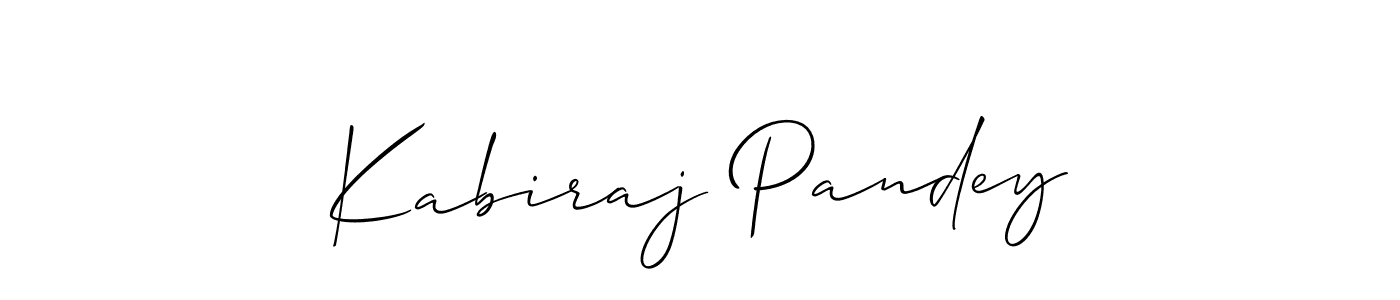 How to make Kabiraj Pandey name signature. Use Allison_Script style for creating short signs online. This is the latest handwritten sign. Kabiraj Pandey signature style 2 images and pictures png