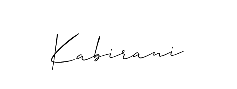 Also we have Kabirani name is the best signature style. Create professional handwritten signature collection using Allison_Script autograph style. Kabirani signature style 2 images and pictures png