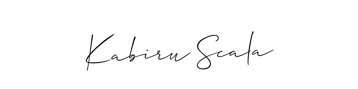 How to make Kabiru Scala signature? Allison_Script is a professional autograph style. Create handwritten signature for Kabiru Scala name. Kabiru Scala signature style 2 images and pictures png