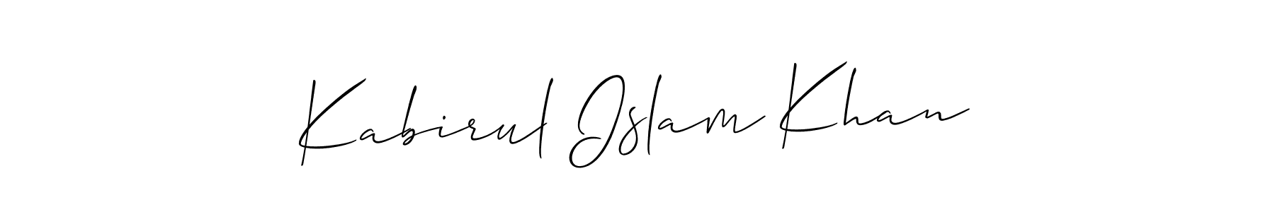 Kabirul Islam Khan stylish signature style. Best Handwritten Sign (Allison_Script) for my name. Handwritten Signature Collection Ideas for my name Kabirul Islam Khan. Kabirul Islam Khan signature style 2 images and pictures png