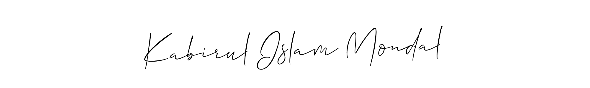 How to make Kabirul Islam Mondal name signature. Use Allison_Script style for creating short signs online. This is the latest handwritten sign. Kabirul Islam Mondal signature style 2 images and pictures png