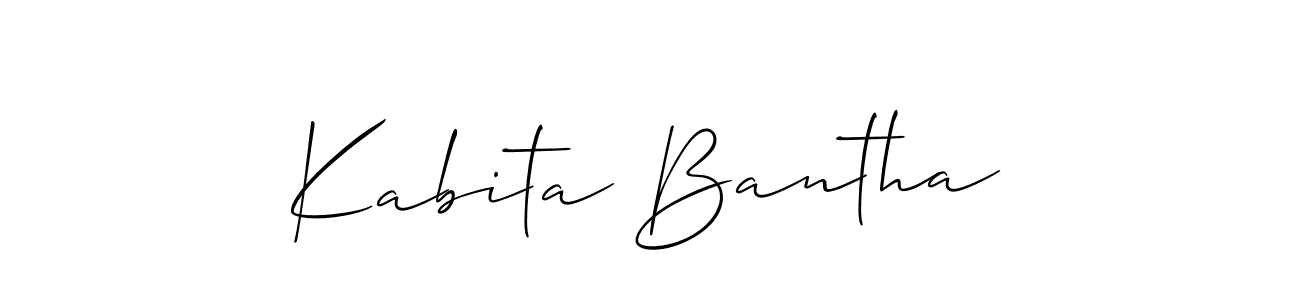 Make a short Kabita Bantha signature style. Manage your documents anywhere anytime using Allison_Script. Create and add eSignatures, submit forms, share and send files easily. Kabita Bantha signature style 2 images and pictures png