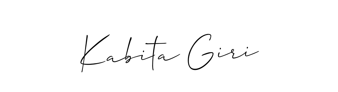 Design your own signature with our free online signature maker. With this signature software, you can create a handwritten (Allison_Script) signature for name Kabita Giri. Kabita Giri signature style 2 images and pictures png