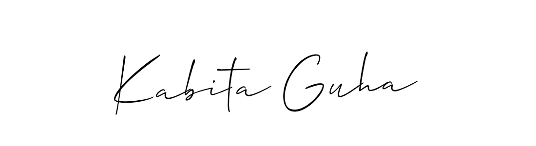 It looks lik you need a new signature style for name Kabita Guha. Design unique handwritten (Allison_Script) signature with our free signature maker in just a few clicks. Kabita Guha signature style 2 images and pictures png