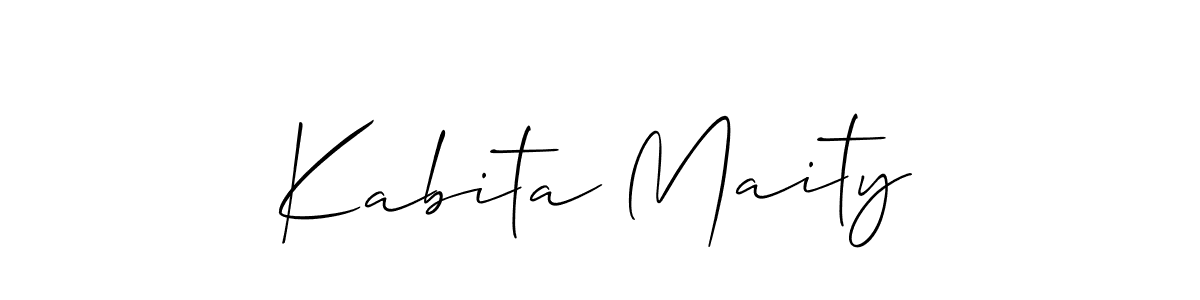 You should practise on your own different ways (Allison_Script) to write your name (Kabita Maity) in signature. don't let someone else do it for you. Kabita Maity signature style 2 images and pictures png