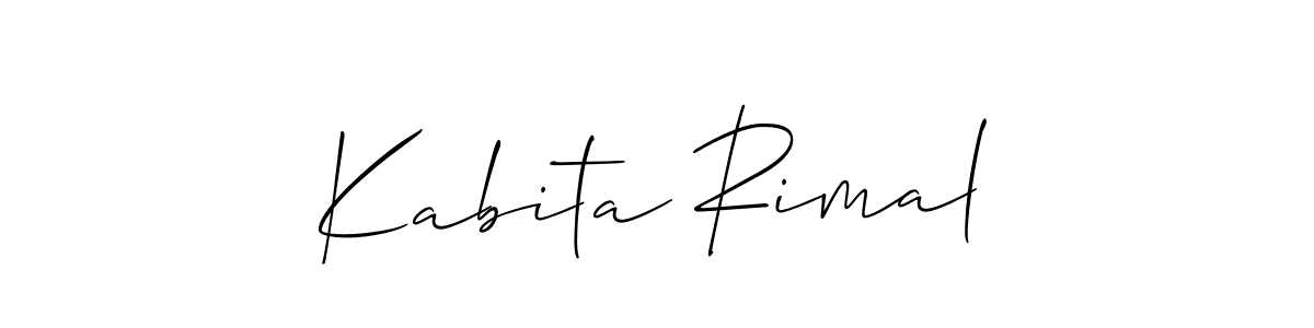 Design your own signature with our free online signature maker. With this signature software, you can create a handwritten (Allison_Script) signature for name Kabita Rimal. Kabita Rimal signature style 2 images and pictures png