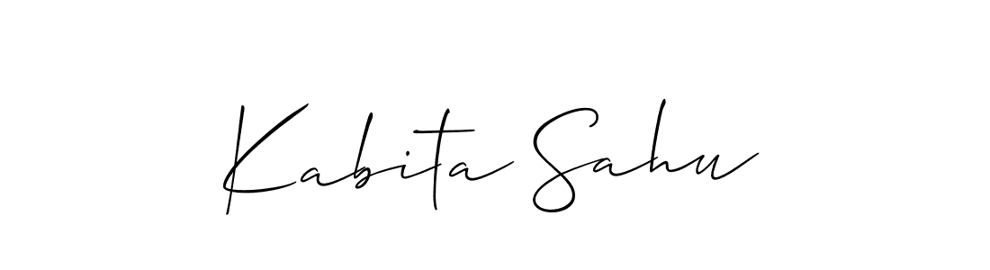 How to make Kabita Sahu signature? Allison_Script is a professional autograph style. Create handwritten signature for Kabita Sahu name. Kabita Sahu signature style 2 images and pictures png