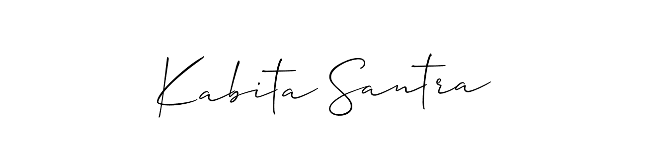 How to make Kabita Santra signature? Allison_Script is a professional autograph style. Create handwritten signature for Kabita Santra name. Kabita Santra signature style 2 images and pictures png