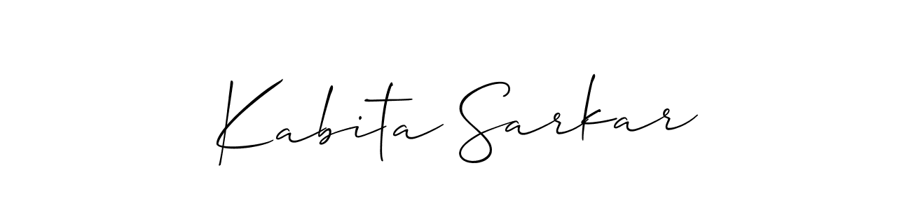 if you are searching for the best signature style for your name Kabita Sarkar. so please give up your signature search. here we have designed multiple signature styles  using Allison_Script. Kabita Sarkar signature style 2 images and pictures png