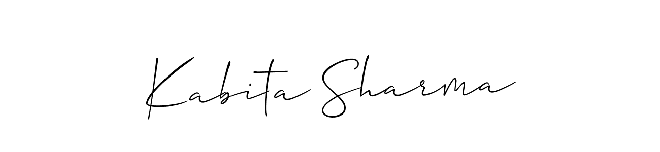 How to Draw Kabita Sharma signature style? Allison_Script is a latest design signature styles for name Kabita Sharma. Kabita Sharma signature style 2 images and pictures png