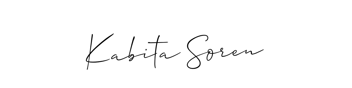 How to make Kabita Soren signature? Allison_Script is a professional autograph style. Create handwritten signature for Kabita Soren name. Kabita Soren signature style 2 images and pictures png