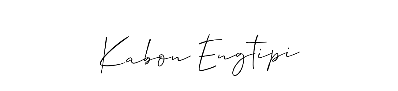 How to make Kabon Engtipi signature? Allison_Script is a professional autograph style. Create handwritten signature for Kabon Engtipi name. Kabon Engtipi signature style 2 images and pictures png