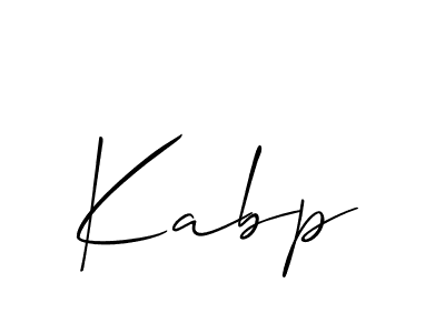 You should practise on your own different ways (Allison_Script) to write your name (Kabp) in signature. don't let someone else do it for you. Kabp signature style 2 images and pictures png