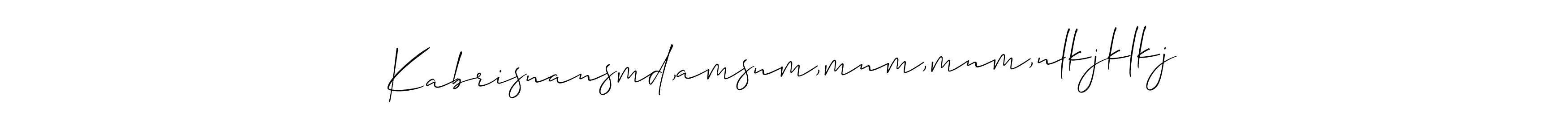 Allison_Script is a professional signature style that is perfect for those who want to add a touch of class to their signature. It is also a great choice for those who want to make their signature more unique. Get Kabrisnansmd,amsnm,mnm,mnm,nlkjklkj name to fancy signature for free. Kabrisnansmd,amsnm,mnm,mnm,nlkjklkj signature style 2 images and pictures png