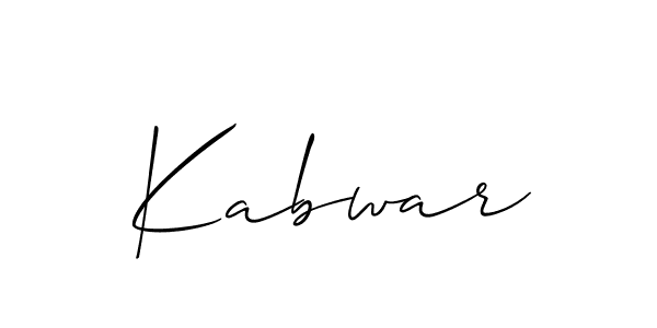Use a signature maker to create a handwritten signature online. With this signature software, you can design (Allison_Script) your own signature for name Kabwar. Kabwar signature style 2 images and pictures png