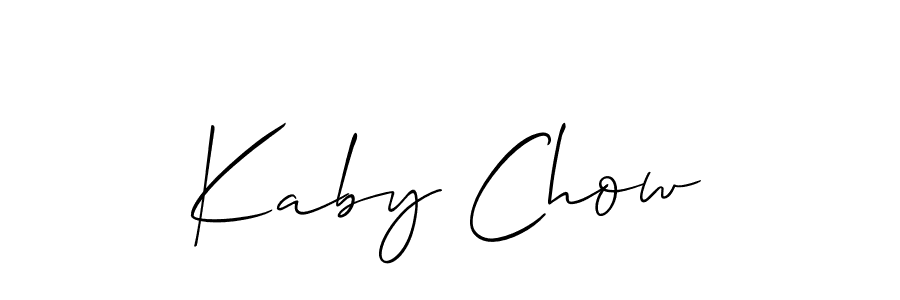 Also we have Kaby Chow name is the best signature style. Create professional handwritten signature collection using Allison_Script autograph style. Kaby Chow signature style 2 images and pictures png