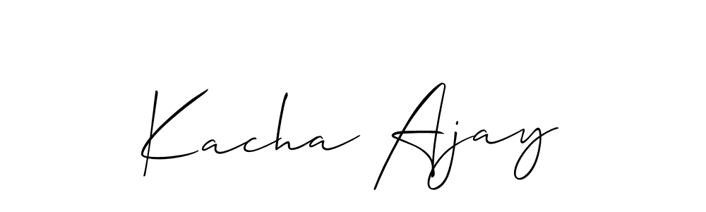 Best and Professional Signature Style for Kacha Ajay. Allison_Script Best Signature Style Collection. Kacha Ajay signature style 2 images and pictures png