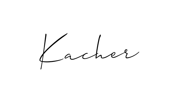 Kacher stylish signature style. Best Handwritten Sign (Allison_Script) for my name. Handwritten Signature Collection Ideas for my name Kacher. Kacher signature style 2 images and pictures png