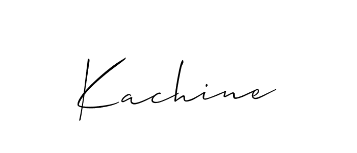 Use a signature maker to create a handwritten signature online. With this signature software, you can design (Allison_Script) your own signature for name Kachine. Kachine signature style 2 images and pictures png