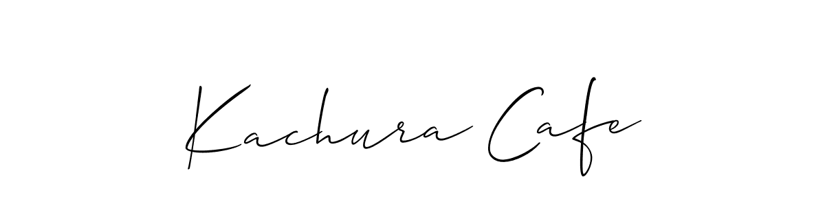 Create a beautiful signature design for name Kachura Cafe. With this signature (Allison_Script) fonts, you can make a handwritten signature for free. Kachura Cafe signature style 2 images and pictures png