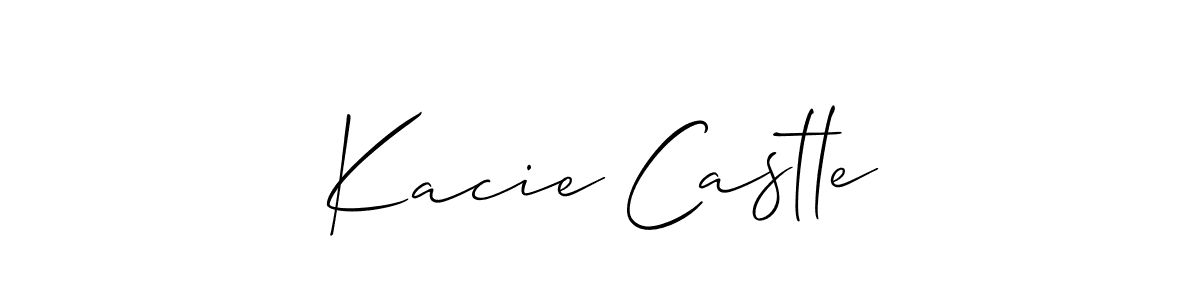 How to make Kacie Castle name signature. Use Allison_Script style for creating short signs online. This is the latest handwritten sign. Kacie Castle signature style 2 images and pictures png