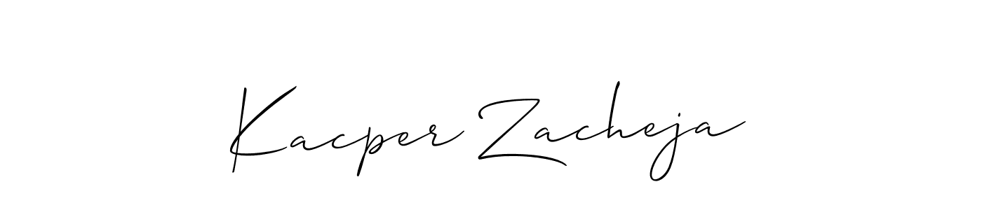 Make a beautiful signature design for name Kacper Zacheja. Use this online signature maker to create a handwritten signature for free. Kacper Zacheja signature style 2 images and pictures png