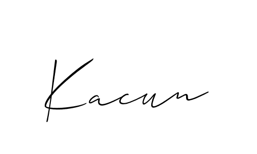 The best way (Allison_Script) to make a short signature is to pick only two or three words in your name. The name Kacun include a total of six letters. For converting this name. Kacun signature style 2 images and pictures png