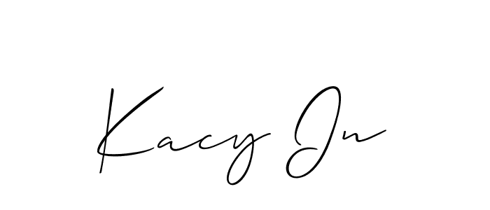 You can use this online signature creator to create a handwritten signature for the name Kacy In. This is the best online autograph maker. Kacy In signature style 2 images and pictures png